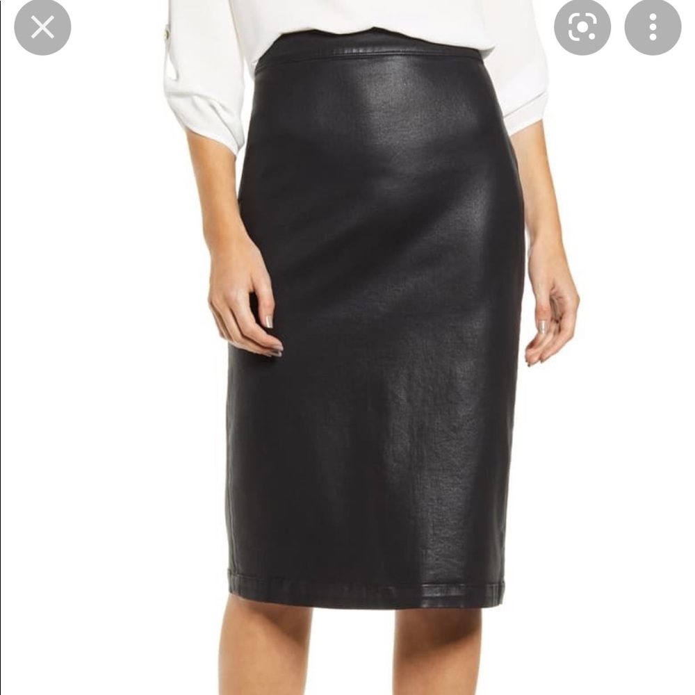 Jen 7 by for all 7 mankind coated denim pencil skirt